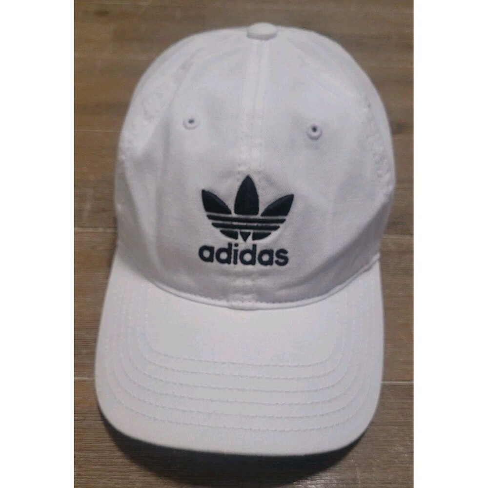 Adidas Originals BH7135 Men's One Size Snapback Hat White Adjustable Cap Trefoil
